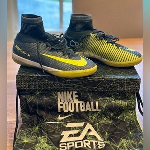 Nike Mercurial X CR7 Seaweed Green-Hasta-White indoor soccer shoes